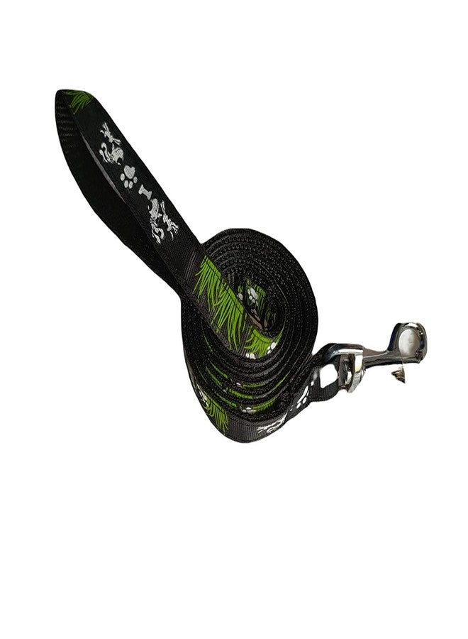 D&C Paws Dog Collar and Leash Set Puppy Printed, Adjustable Nylon Collar with Leash for Small and Medium Dogs, Color-Full Collar Leash Set for Puppies, Dog & Cat 15 MM (Black) - Image 4